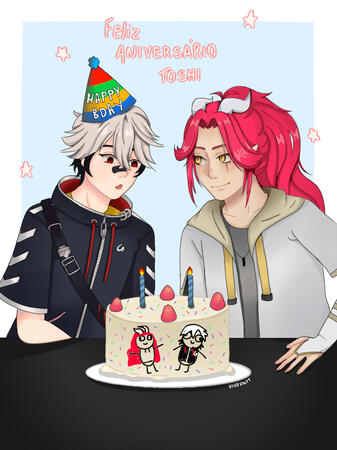 @toshiruz bday vtuber fanart with @ohayoutom
